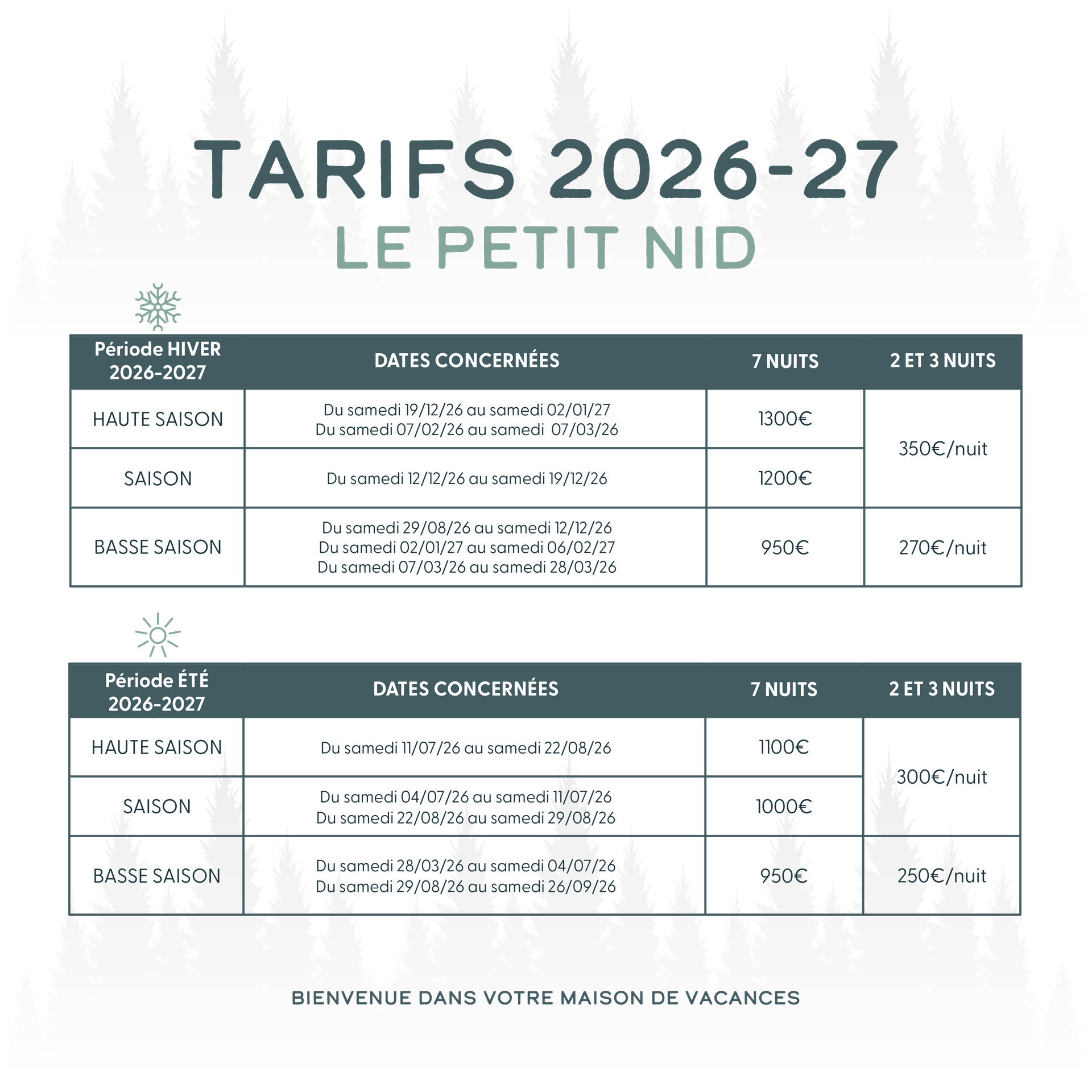 Tarifs